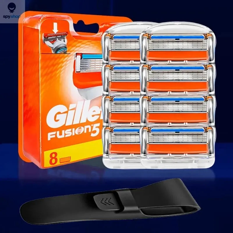 Original Gillette Fusion 5 Men's Razor Blades 5 Layers Safety Manual Shaving Head Anti-Friction Blade Beard Shaver Refills Spy-shop.com