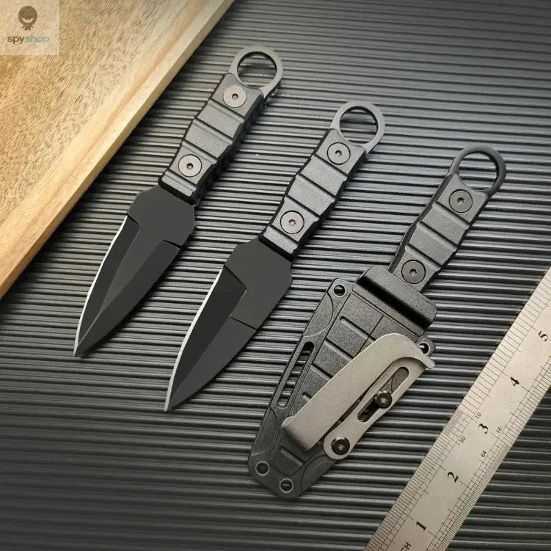 Outdoor Camping Mini Straight Knife EDC Portable Survival Tool with Sheath High Hardness for Self Defense