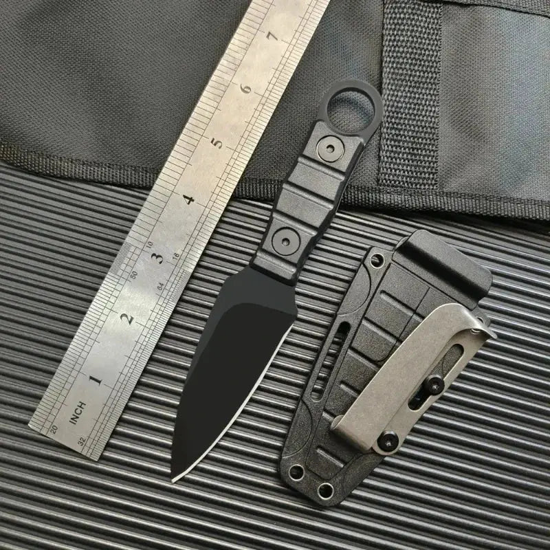 Outdoor Camping Mini Straight Knife EDC Portable Survival Tool with Sheath High Hardness for Self Defense