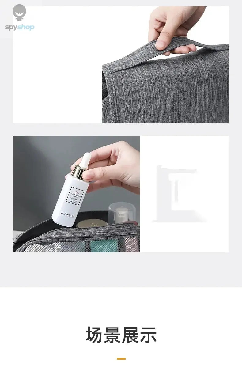 Oxford Fabric Men Business Portable Storage Bag Toiletries Organizer Women Cosmetic Bag Waterproof Hanging Travel Wash Pouch Spy-shop.com