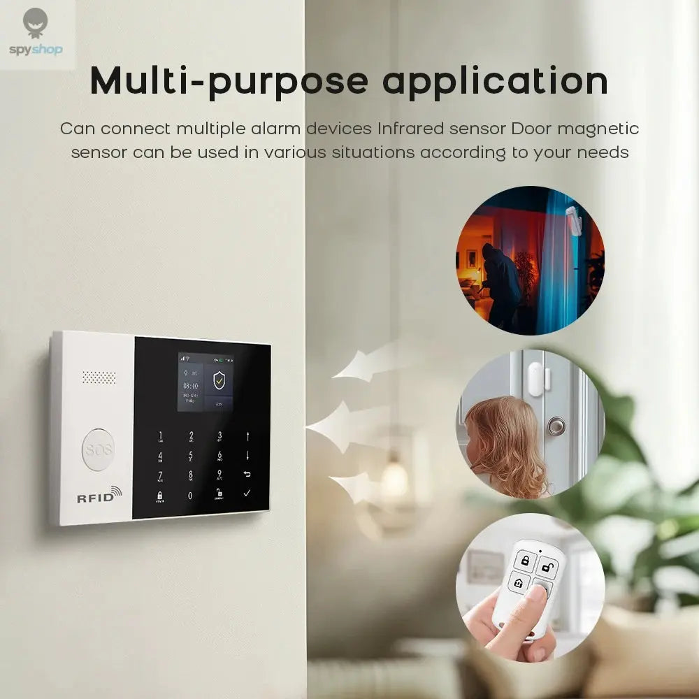 PGST Residential Tuya Smart Gsm Wifi Alarm System for Home Wireless Security Alarm House Smart Life App Control work with ALexa Spy-shop.com