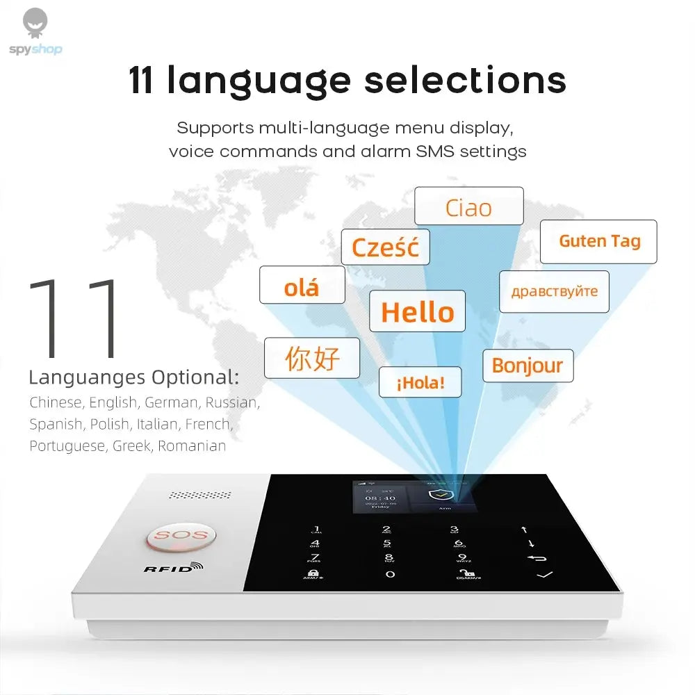 PGST Residential Tuya Smart Gsm Wifi Alarm System for Home Wireless Security Alarm House Smart Life App Control work with ALexa Spy-shop.com