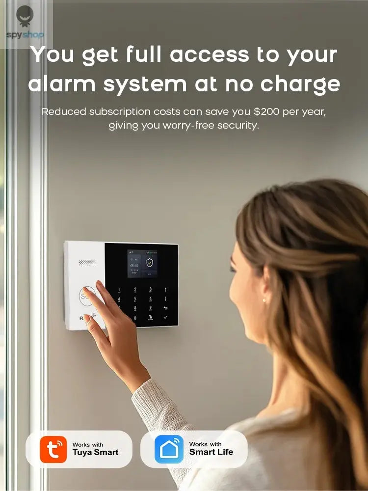 PGST Residential Tuya Smart Gsm Wifi Alarm System for Home Wireless Security Alarm House Smart Life App Control work with ALexa Spy-shop.com