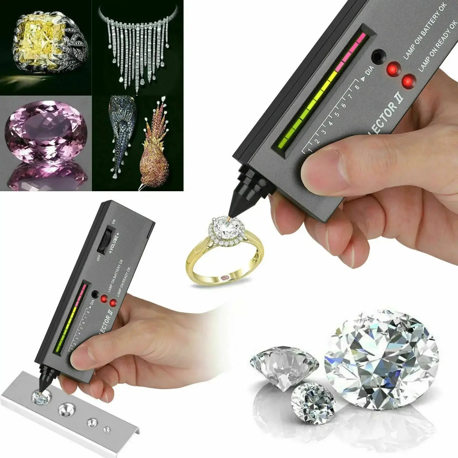 PHYHOO High Accuracy Professional Jeweler Diamond Tester Pen Jewelry Diamond Selector For Novice and Expert Spy-shop.com