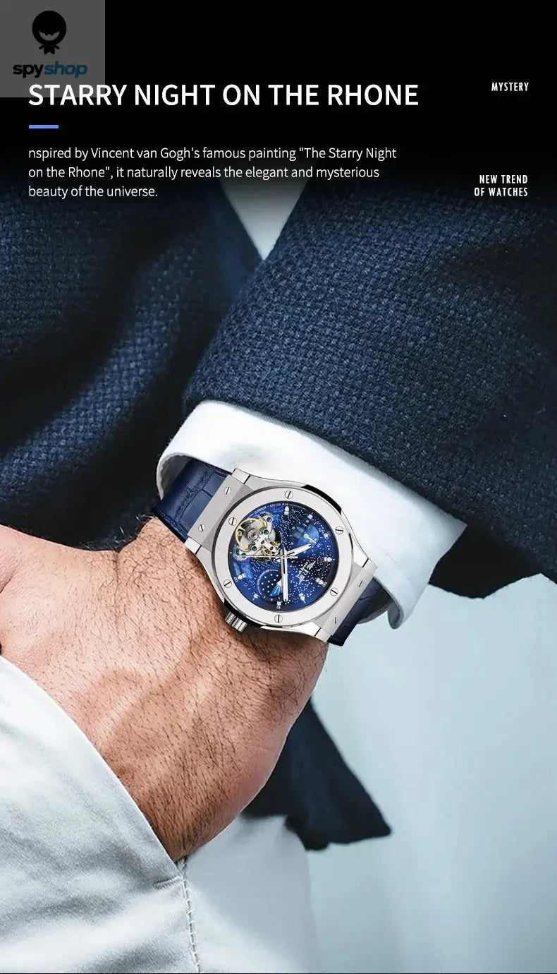 PINDU Design Mens Watches Top Brand Luxury Fashion Business Automatic Watch Men's Waterproof Mechanical Watch Montre Homme Spy-shop.com