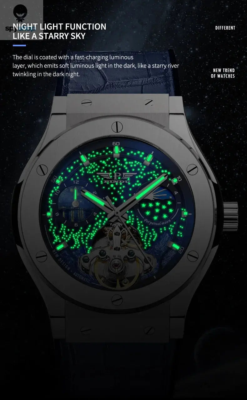 PINDU Design Mens Watches Top Brand Luxury Fashion Business Automatic Watch Men's Waterproof Mechanical Watch Montre Homme Spy-shop.com