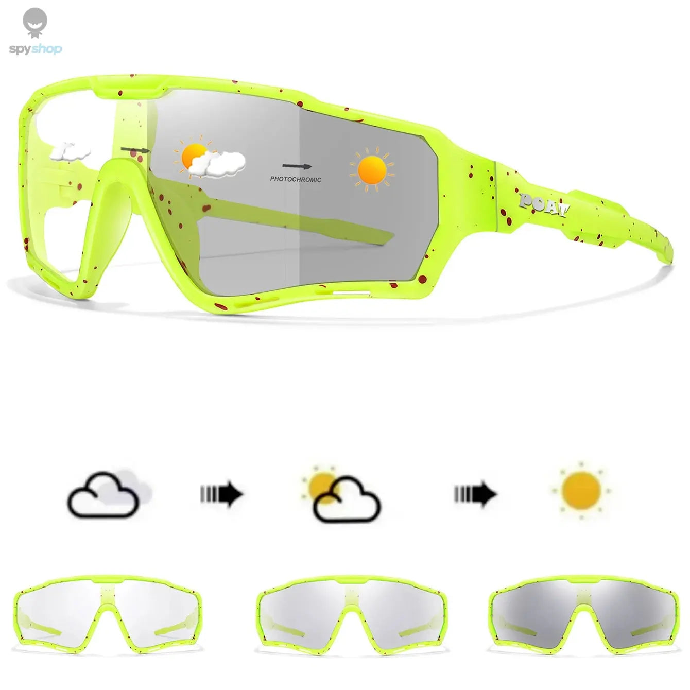 POAT Brand Men Women MTB Bike Bicycle Photochromic Eyewear Cycling Fishing Running Glasses New Style Sunglasses Sports