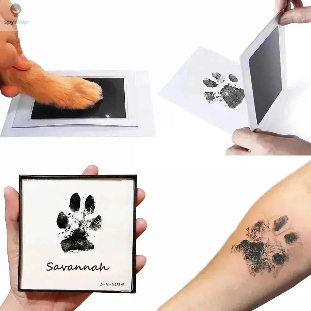 Paw Print Clean Touch Ink Pad, Dog Or Cat Pet Owner Keepsake, DIY Inkless Nose and Pawprint Impression Making Kit Spy-shop.com