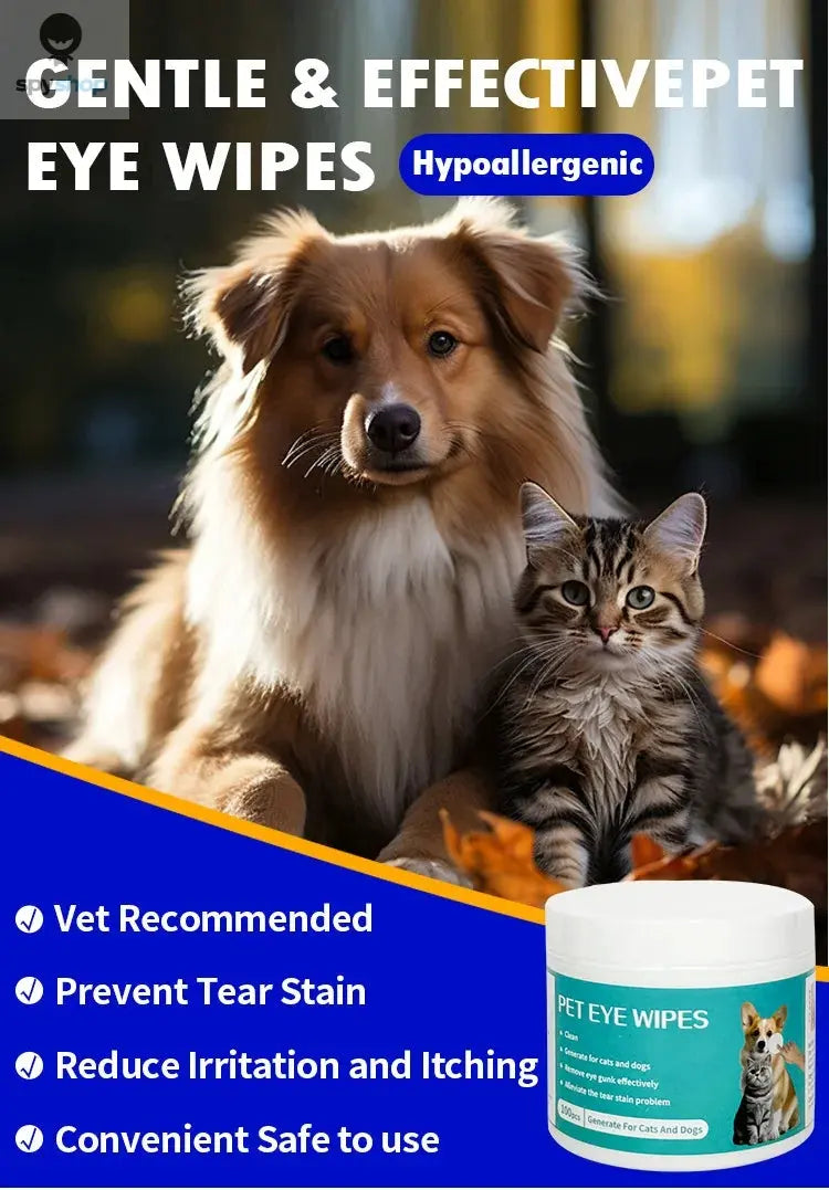 Pet Cleaning Products Eye Wipes To Remove Tear Marks Cleaning Wet Tissues Cat Wiping Eyes Removing Tear Marks