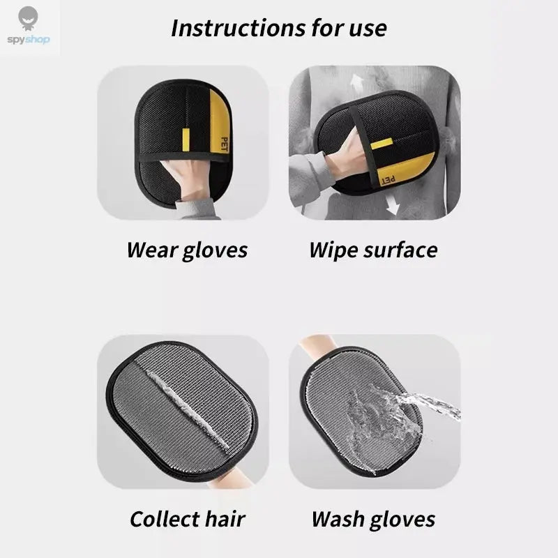 Pet Hair Cleaning And Collection Gloves Pet Double-sided Multi-functional Beauty Glove Tool Reduce The Pressure Of Pet Ownership Spy-shop.com