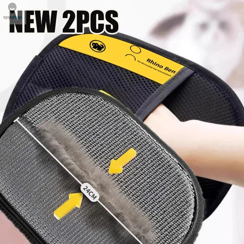 Pet Hair Cleaning And Collection Gloves Pet Double-sided Multi-functional Beauty Glove Tool Reduce The Pressure Of Pet Ownership Spy-shop.com