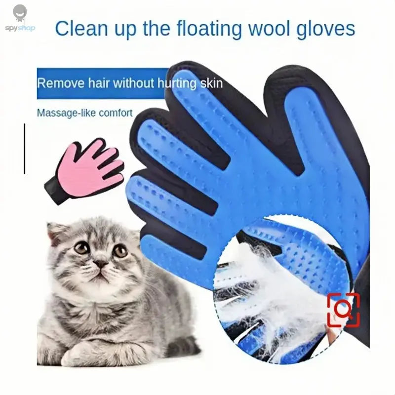 Pet Hair Glove Comb Pet Dog Cat Grooming Cleaning Glove Deshedding Hair remover Massage Brush Animal Supplies Cat Accessoies Spy-shop.com