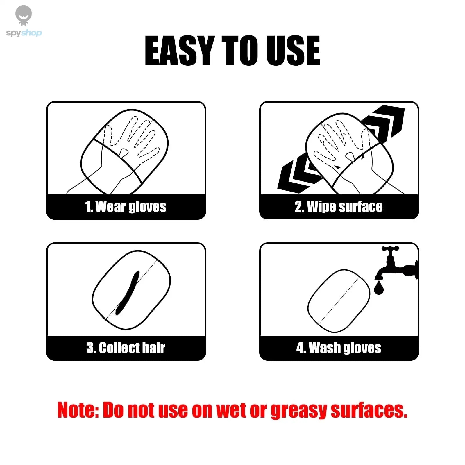 Pet Hair Removal Tool Reusable Static Removal Gloves, Double-Sided Grooming Gloves for Pets, Removes Pet Fur Hair for Carpets Spy-shop.com