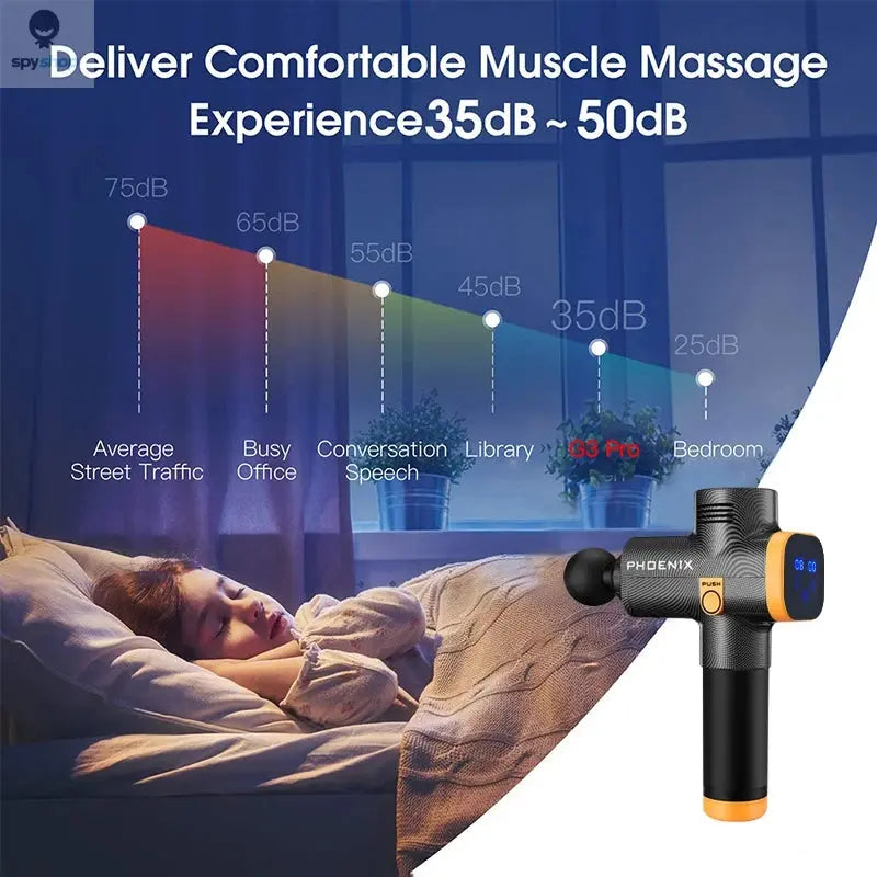 Phoenix A2 Massage Gun Muscle Relaxation Deep Tissue Massager Dynamic Vibrator Back Portable Handheld Display Fascia Gun Massage