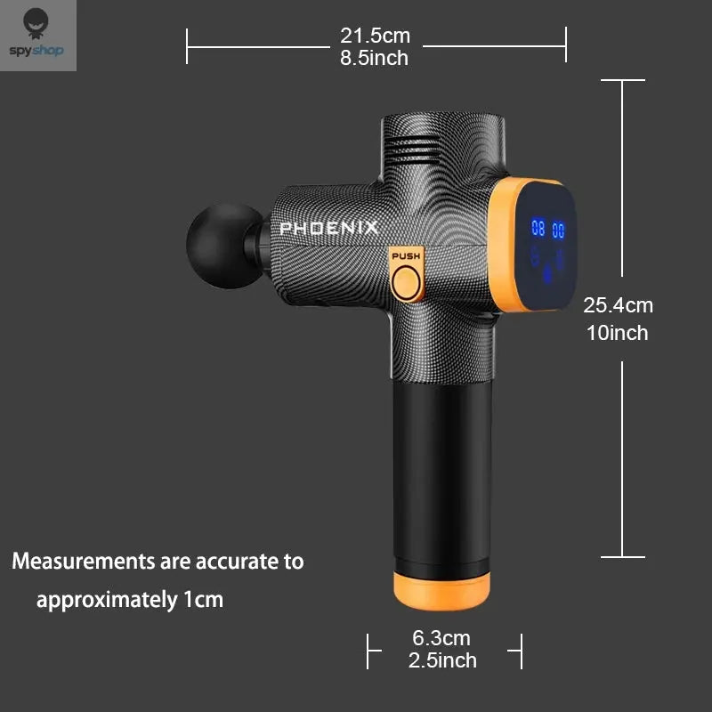 Phoenix A2 Massage Gun Muscle Relaxation Deep Tissue Massager Dynamic Vibrator Back Portable Handheld Display Fascia Gun Massage