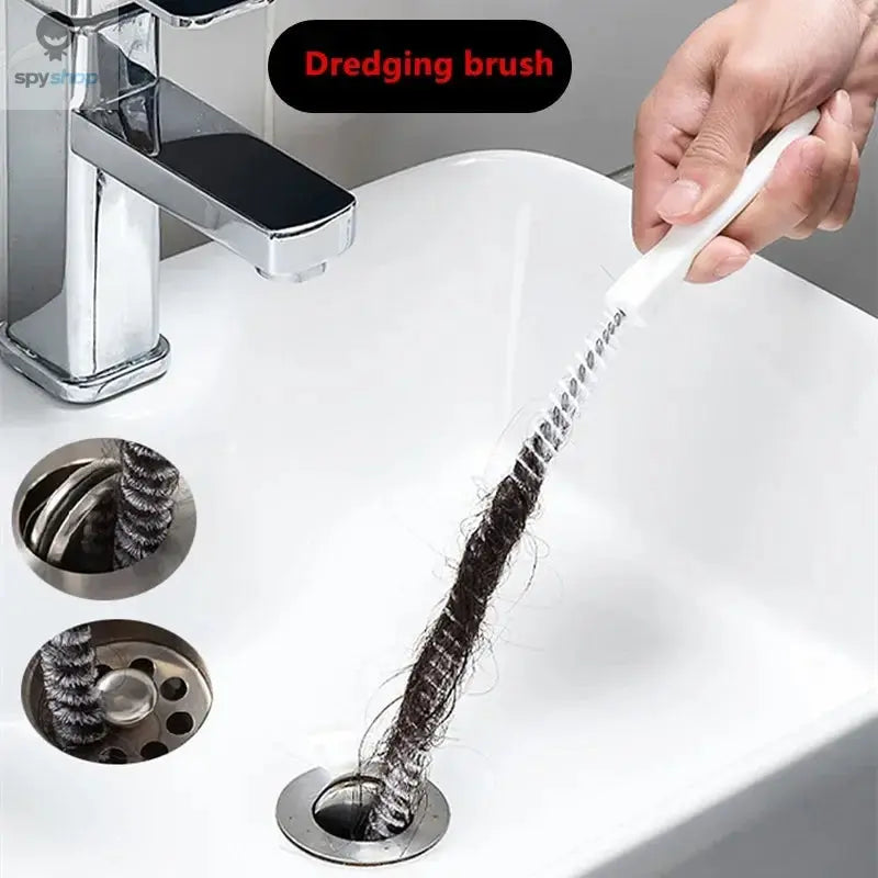 Pipe Dredging Brush Bathroom Hair Sewer Sink Cleaning Brush Drain Cleaner Flexible Cleaner Kitchen Clog Plug Hole Remover Tool Spy-shop.com
