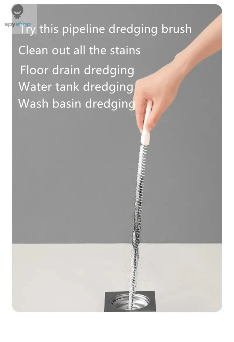 Pipe Dredging Brush Bathroom Hair Sewer Sink Cleaning Brush Drain Cleaner Flexible Cleaner Kitchen Clog Plug Hole Remover Tool Spy-shop.com