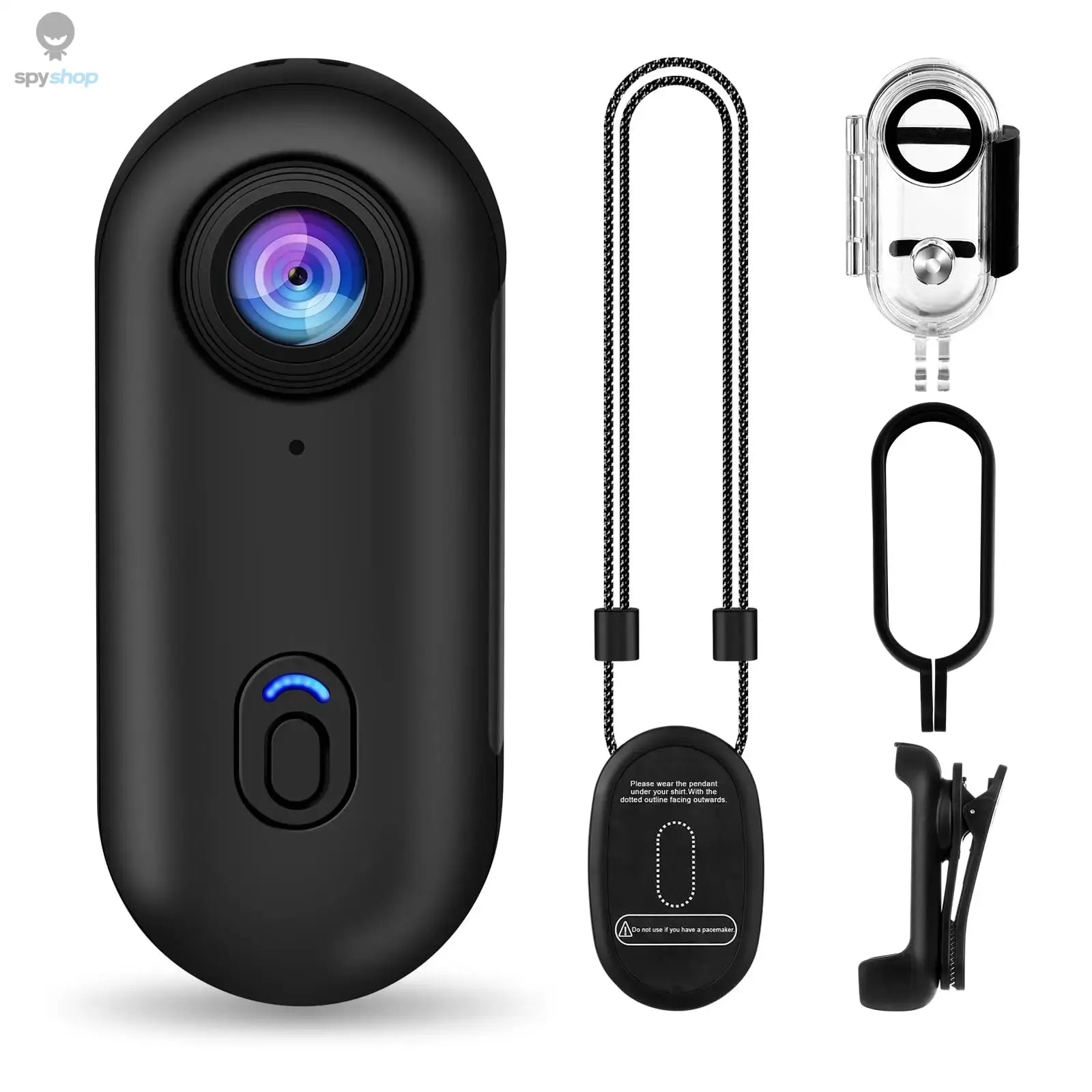 Pocket 4K Mini Camera Magnetic Wearable Cam with Waterproof Shell WiFi Bike Camera Friendly for Casual Cycling Vlog Home Use Spy-shop.com