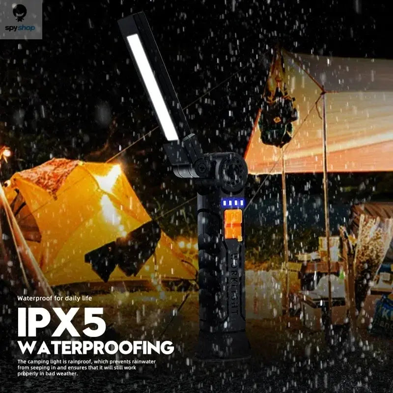 Portable COB LED Flashlight USB Rechargeable Work Light Magnetic Lanterna Hanging Lamp with Built-in Battery Camping Torch Spy-shop.com