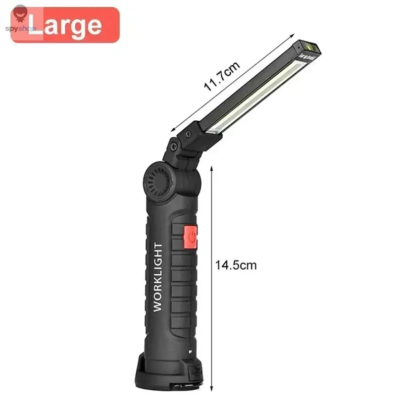 Portable COB LED Work Light USB Rechargeable LED Flashlight Inspection Lamp With Magnetic Hook Power Bank 18650 Battery Torch Spy-shop.com