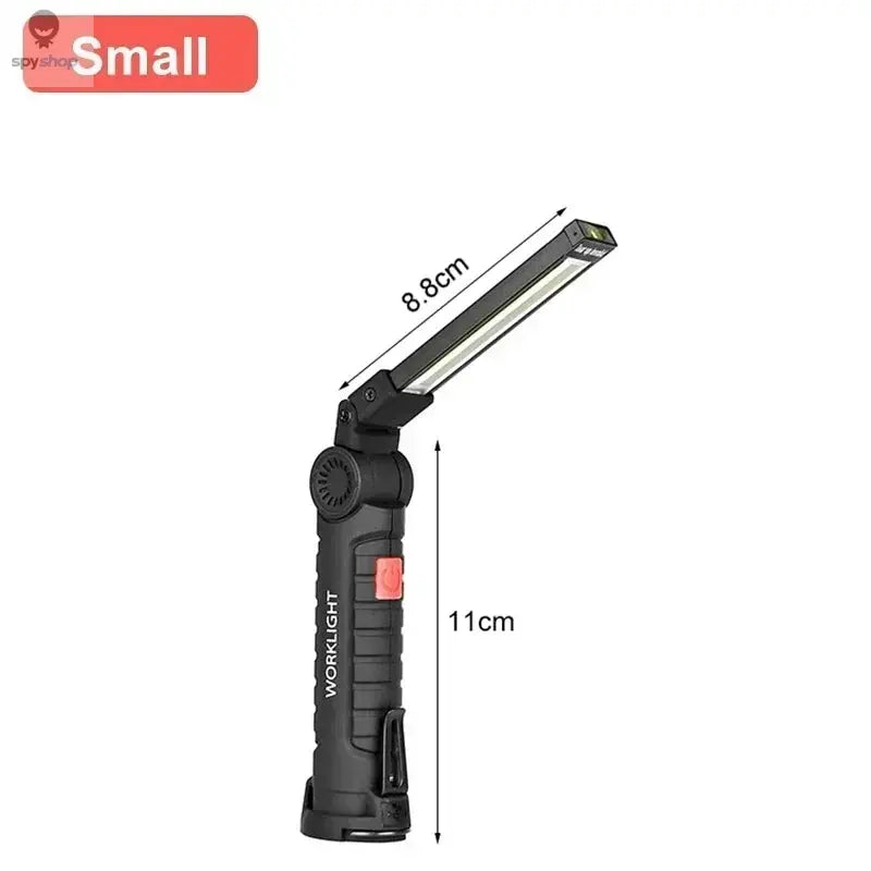 Portable COB LED Work Light USB Rechargeable LED Flashlight Inspection Lamp With Magnetic Hook Power Bank 18650 Battery Torch Spy-shop.com