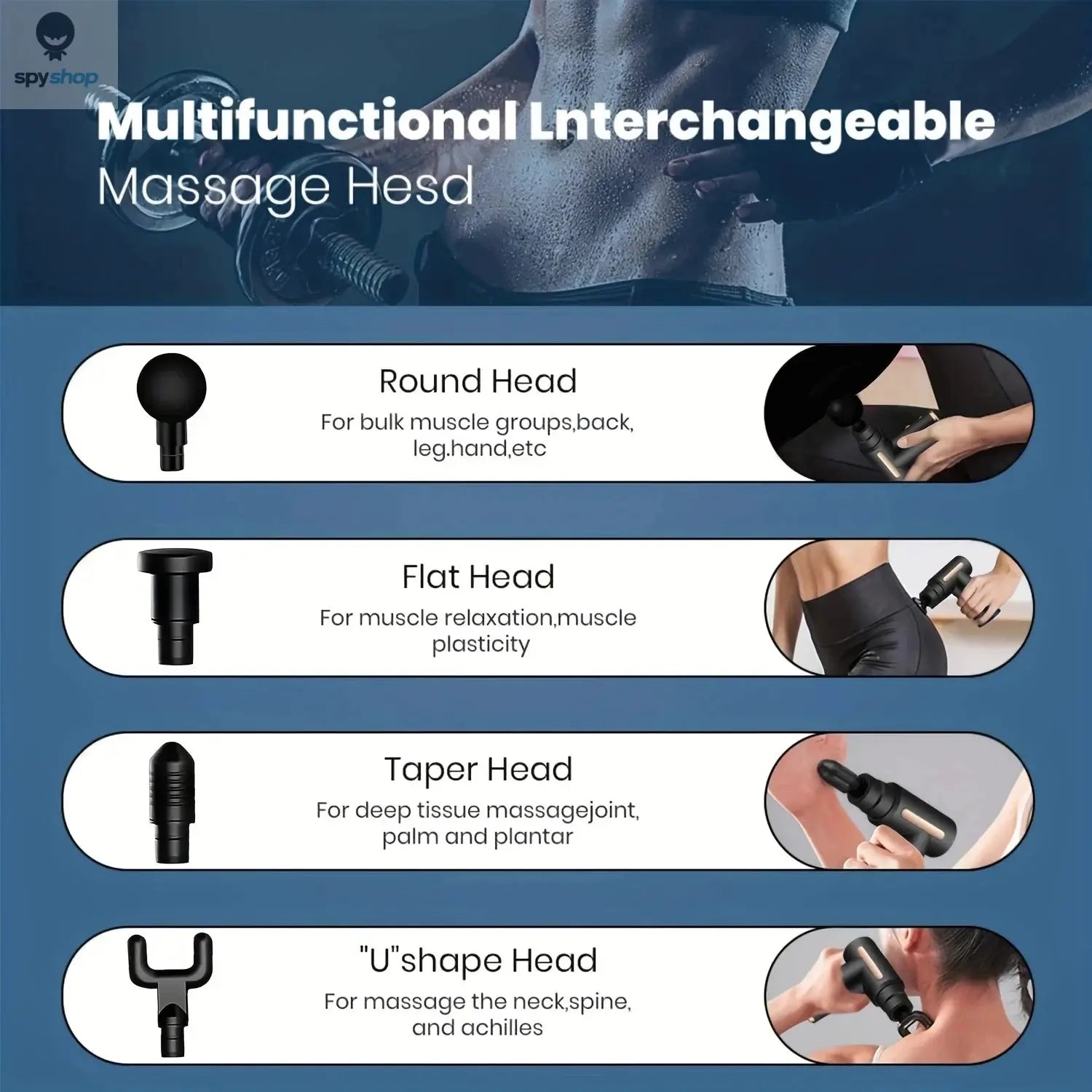 Portable Fascia Gun Vibration Massage Gun For Body Neck Back Deep Muscle Relaxation Fitness Slimming One Head