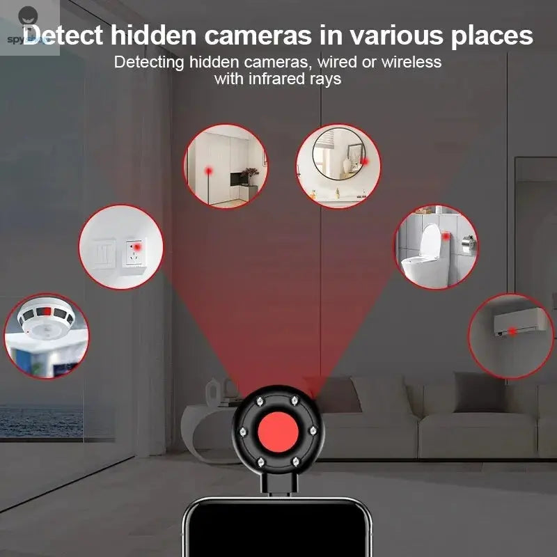 Portable Mini Anti-Peeping Detector Home Hotel Infrared Anti-Candid Shooting Pinhole Camera Mobile Phone IOS & Type-C Interface Spy-shop.com