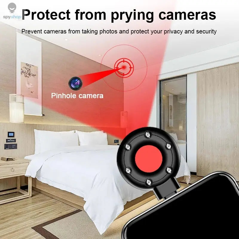 Portable Mini Anti-Peeping Detector Home Hotel Infrared Anti-Candid Shooting Pinhole Camera Mobile Phone IOS & Type-C Interface Spy-shop.com