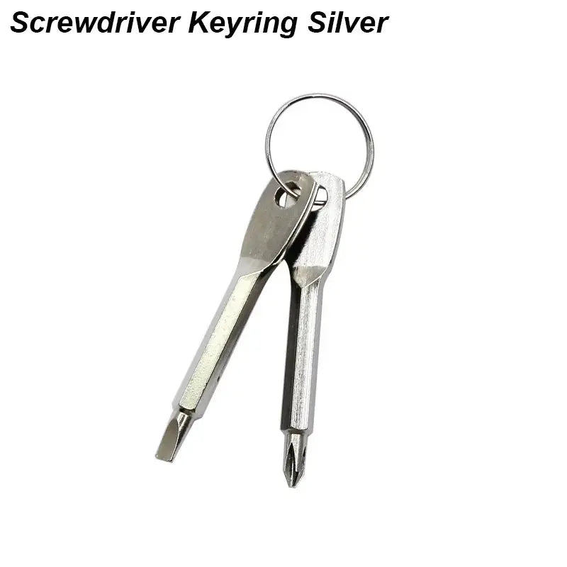 Portable Phillips Slotted Screwdriver Set Key Ring Keychain Mini Pocket Keyring Cross Screw Driver Repair Tool Gadget EDC Small Spy-shop.com