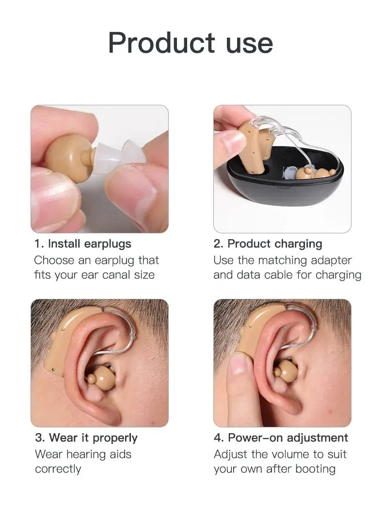 Portable Rechargeable Hearing Aid Sound Amplifier Magnetic Rechargeable Elderly Ear Hearing Aid For The Deaf