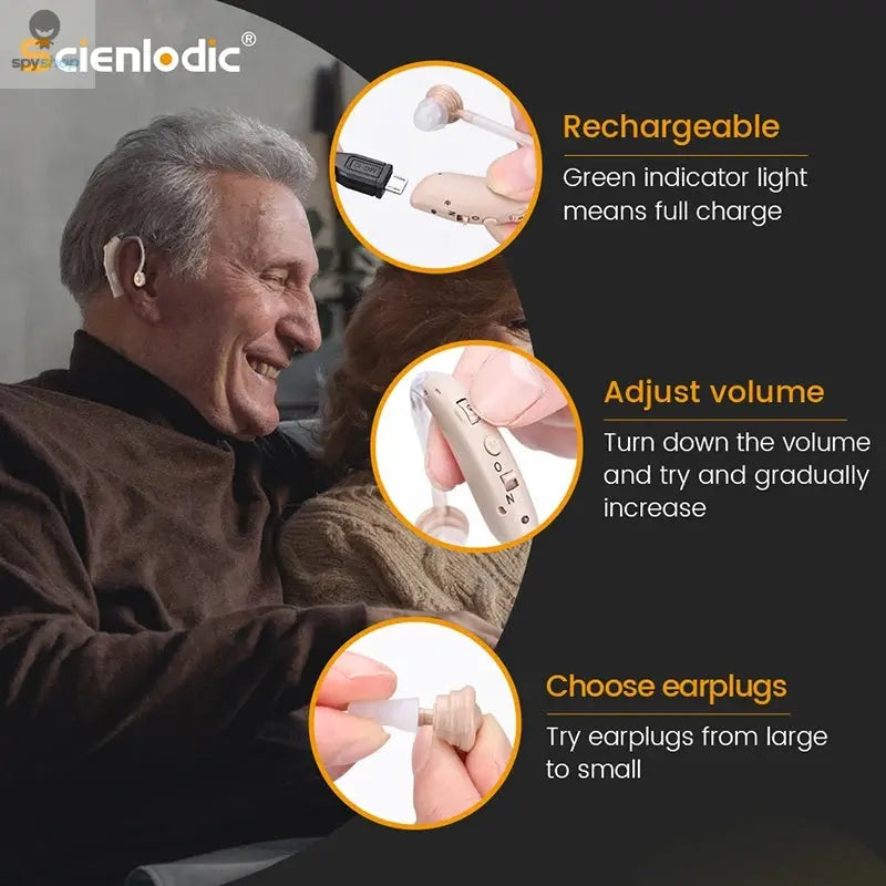 Portable Rechargeable Hearing Aid Sound Amplifier Magnetic Rechargeable Elderly Ear Hearing Aid For The Deaf