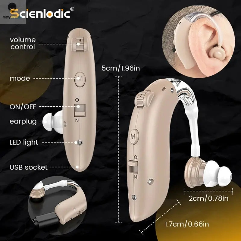 Portable Rechargeable Hearing Aid Sound Amplifier Magnetic Rechargeable Elderly Ear Hearing Aid For The Deaf