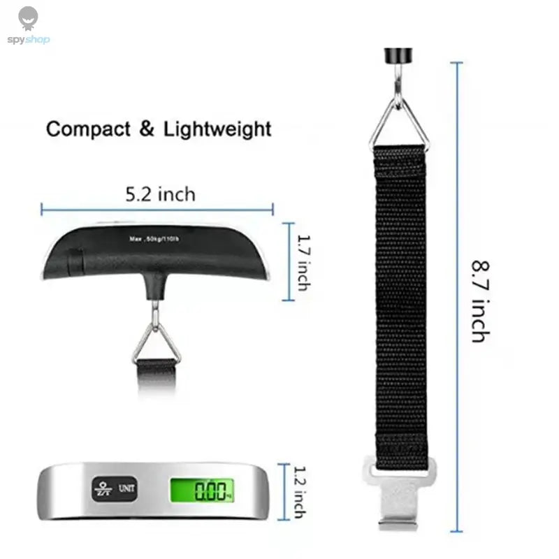 Portable Scale Digital LCD Display 110lb/50kg Electronic Luggage Hanging Suitcase Travel Weighs Baggage Bag Weight Balance Tools Spy-shop.com
