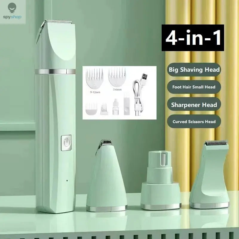 Professional 4-in-1 Electric Pet Grooming Tool Set Dog Hair Clippers USB Rechargeable Pets Haircut Trimmer Shaver Cats Supplies Spy-shop.com