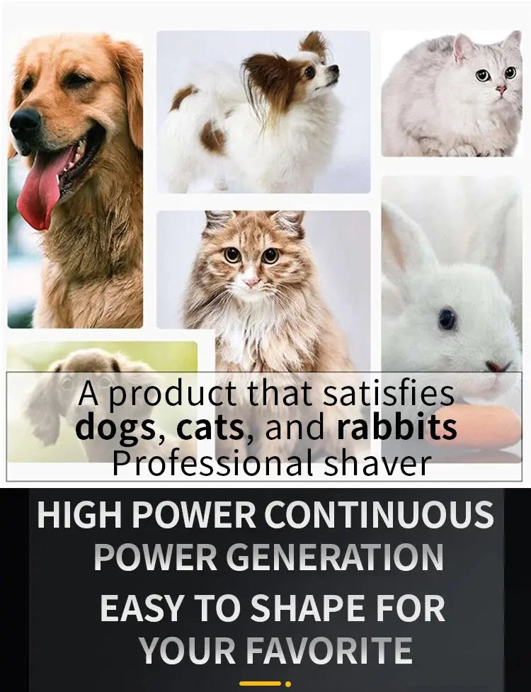 Professional Dog Hair Clipper All Metal Rechargeable Pet Trimmer Cat Shaver Cutting Machine Puppy Grooming Haircut Low Noice Spy-shop.com