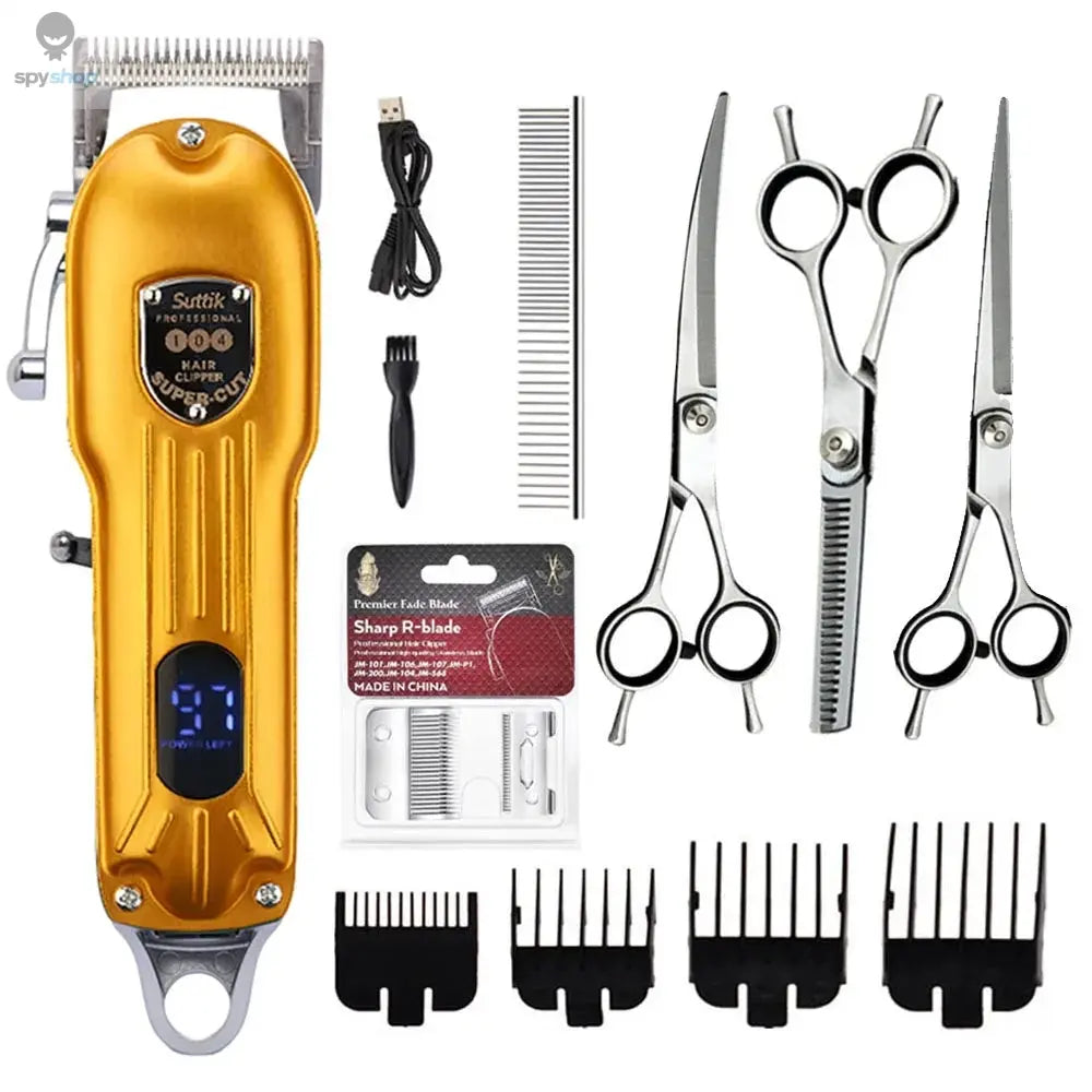 Professional Dog Hair Clipper All Metal Rechargeable Pet Trimmer Cat Shaver Cutting Machine Puppy Grooming Haircut Low Noice Spy-shop.com