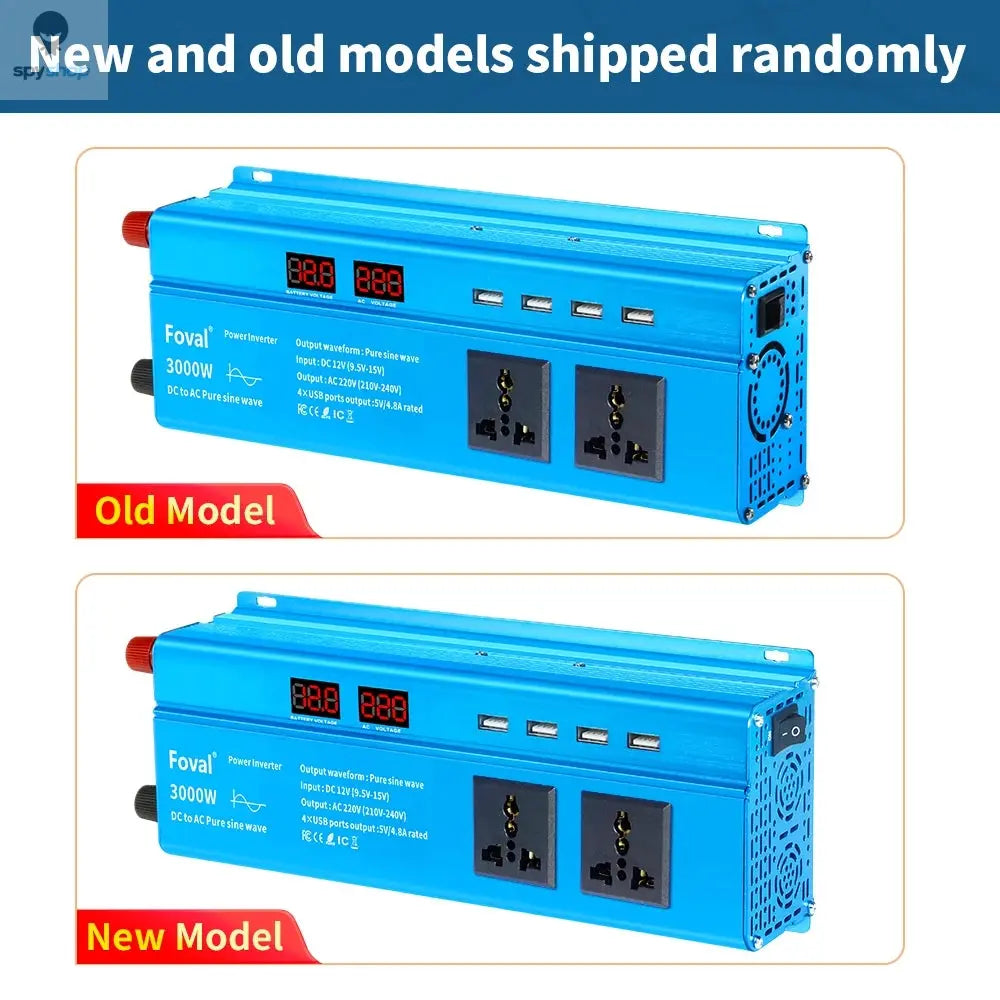 Pure Sine Wave Inverter DC 12V to AC 220V 230V 1500W/2200W/2600W Voltage Transfer Converter Universal EU Socket Auto Accessories