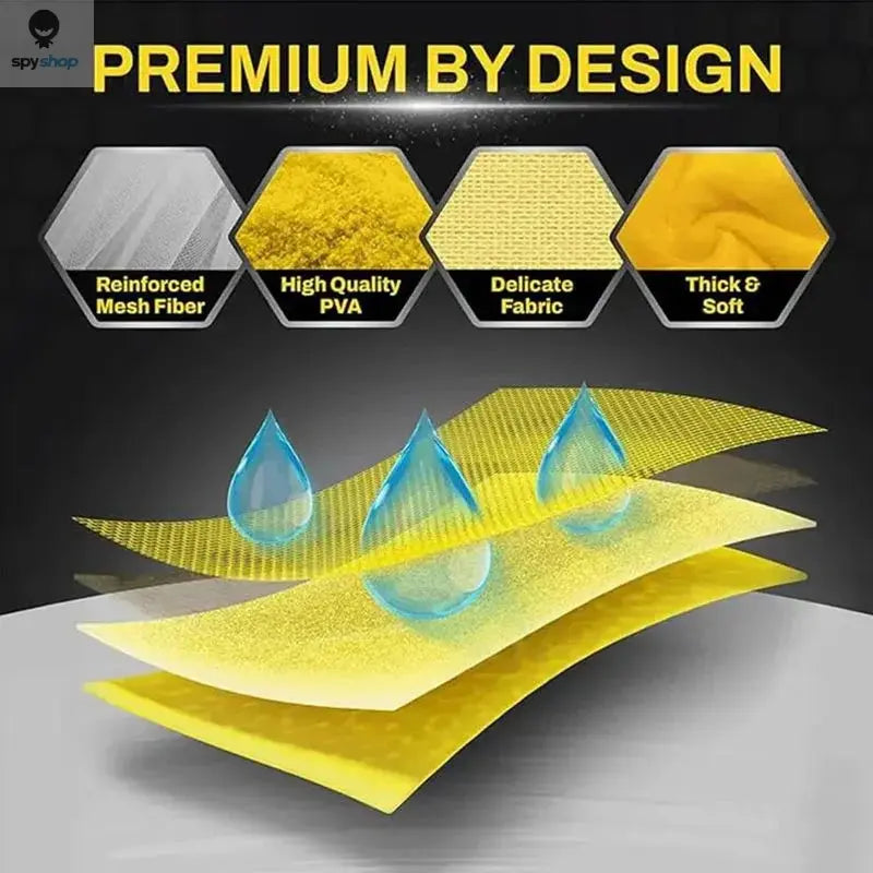 Pva Wash Car Towel Premium Quick-Dry Towel Ultra Absorbent Scratch-Free Reusable For Auto Maintenance Soft Deerskin Cloth Spy-shop.com