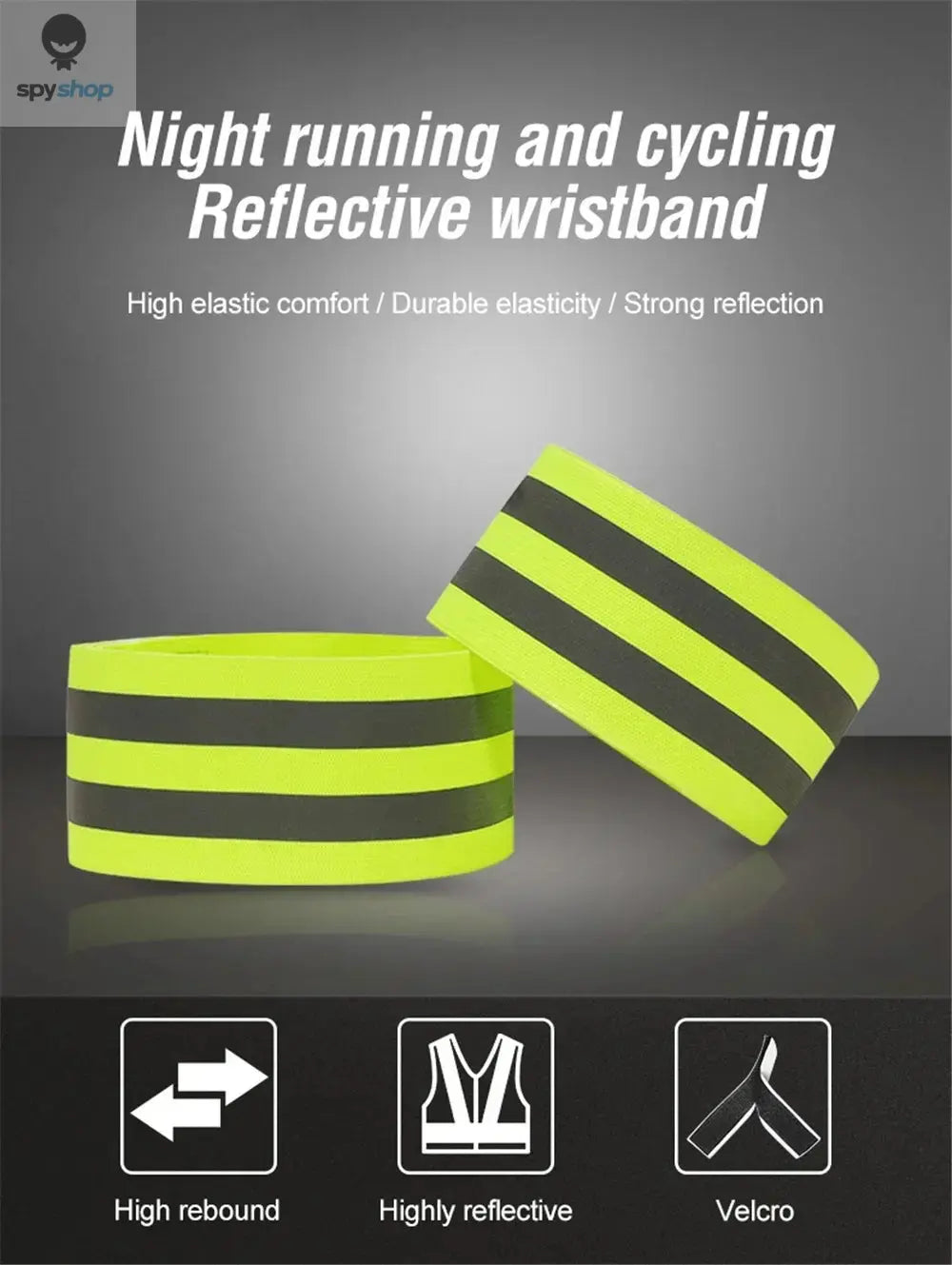 Reflect Straps for Night Walking Cycling Running Safety Reflector Tape Reflective Bands for Wrist Arm Ankle Leg High Visibility Spy-shop.com