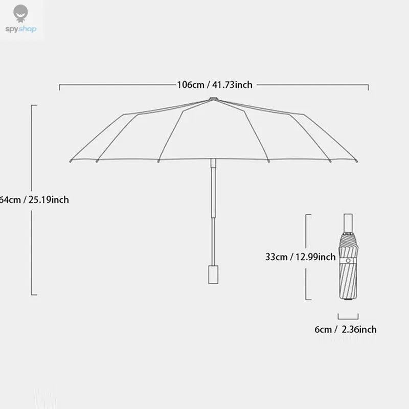 Reinforced 24-Bone Umbrella, Men's Business Strong And Durable Wind-resistant Umbrella, Anti-UV Sunscreen Umbrella Women's Sunny Spy-shop.com
