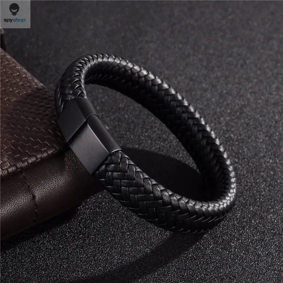 Retro Men's Leather Open Bangle, Simple Multi-Size Woven Leather Hand Rope, Outdoor Sports Gift Spy-shop.com