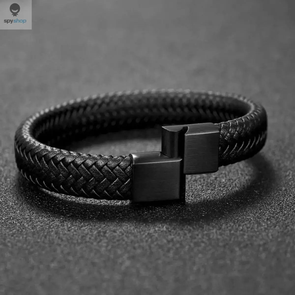 Retro Men's Leather Open Bangle, Simple Multi-Size Woven Leather Hand Rope, Outdoor Sports Gift Spy-shop.com