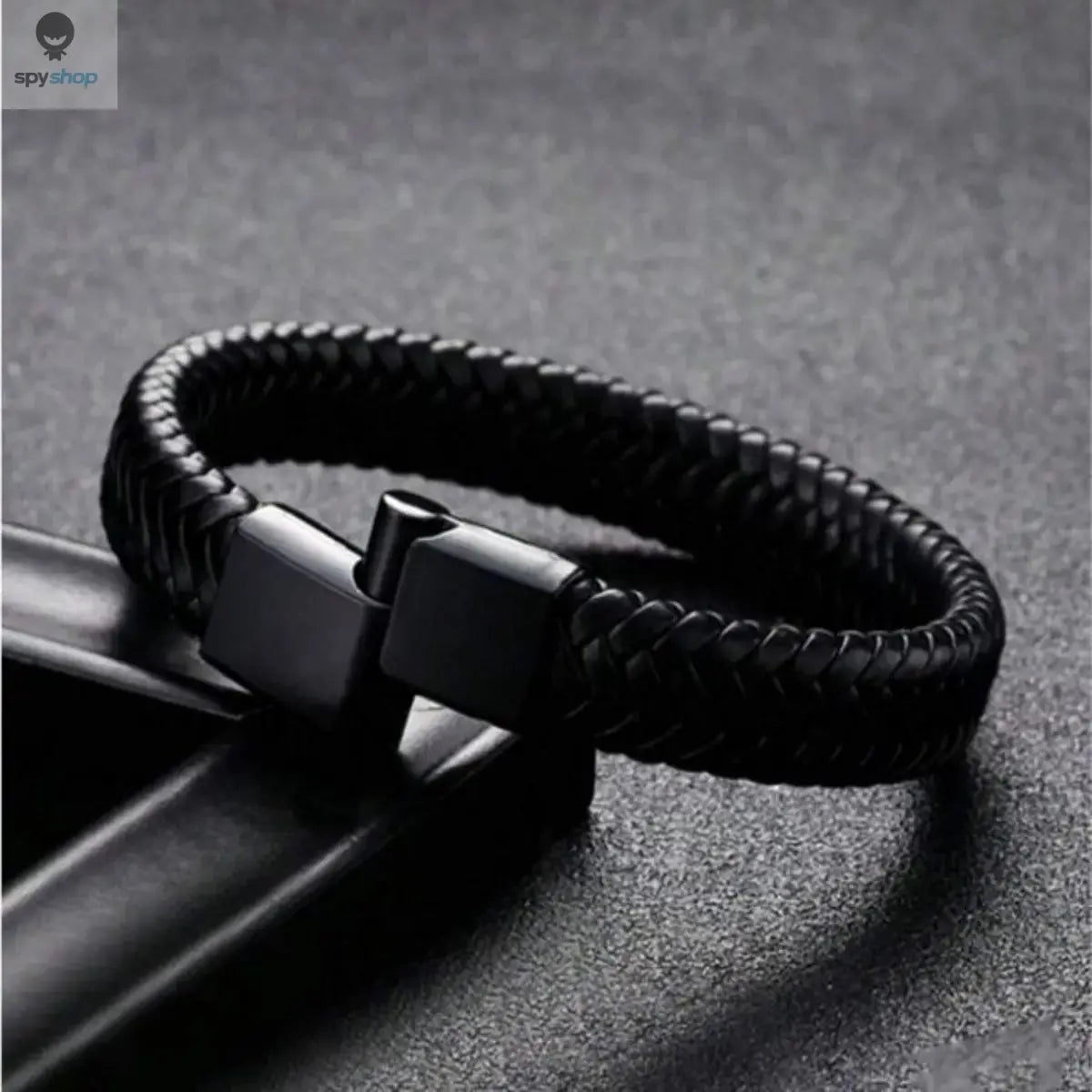 Retro Men's Leather Open Bangle, Simple Multi-Size Woven Leather Hand Rope, Outdoor Sports Gift Spy-shop.com