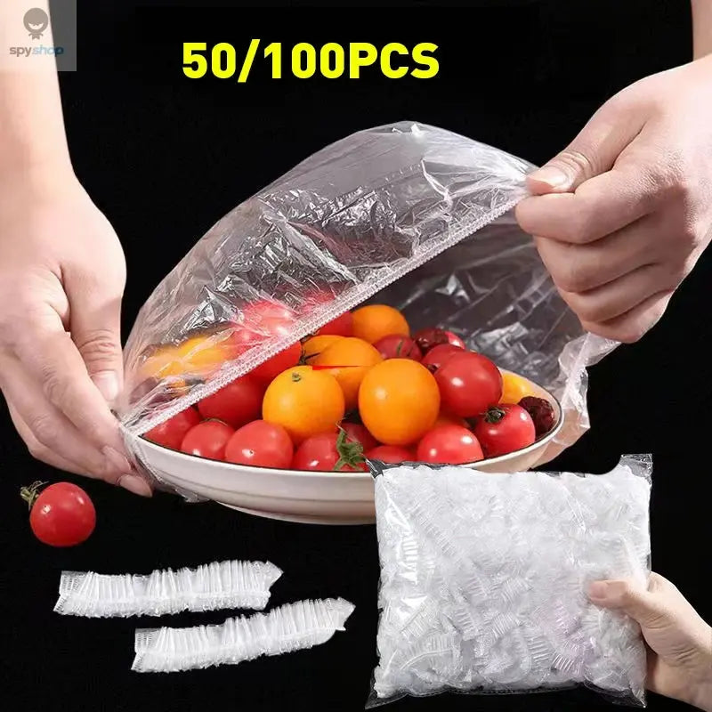Reusable Disposable Food Cover Plastic Wrap Durable Elastic Food Lids for Bowls Elastic Plate Covers For Kitchen Food Saver Bag Spy-shop.com