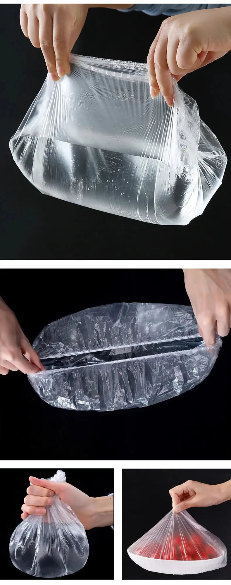 Reusable Disposable Food Cover Plastic Wrap Durable Elastic Food Lids for Bowls Elastic Plate Covers For Kitchen Food Saver Bag Spy-shop.com