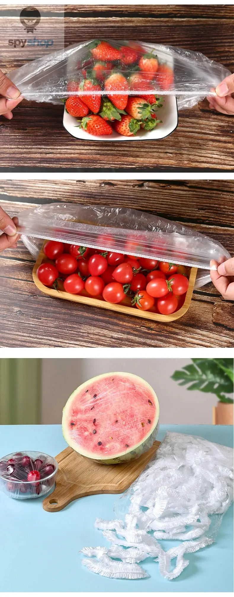 Reusable Disposable Food Cover Plastic Wrap Durable Elastic Food Lids for Bowls Elastic Plate Covers For Kitchen Food Saver Bag Spy-shop.com