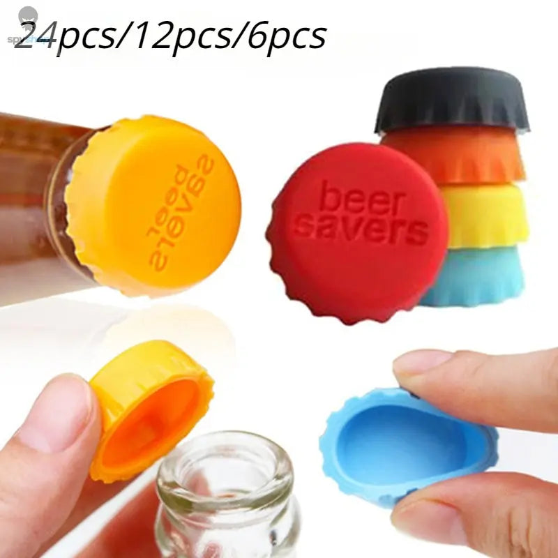 Reusable Silica Gel Bottle Cap Sealed Beer Cap Vinegar Soy Sauce Bottle Soda Cola Cap Wine Protective Stopper Spy-shop.com