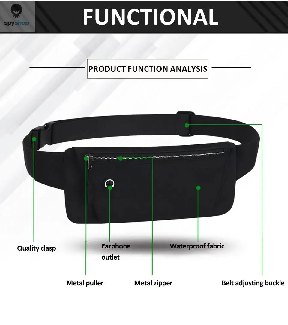 Running Waist Bag Sports Belt Pouch Mobile Phone Bag Men Women Waist Pack Lightweight Gym Sports Bag Waist Pack Adjustable Strap