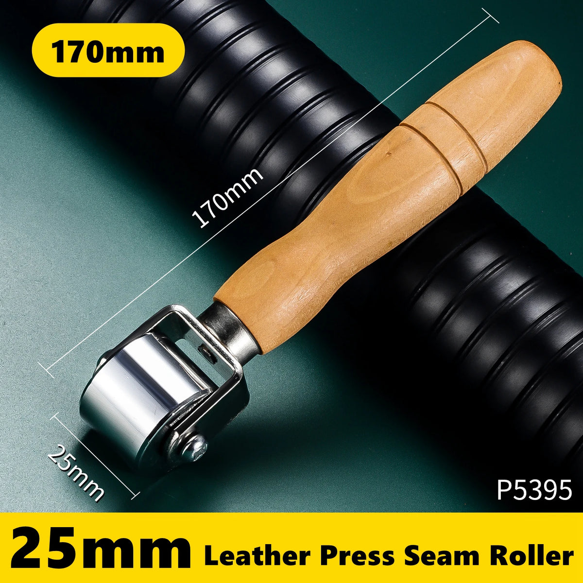 Wooden-Handle Leather Seam Roller