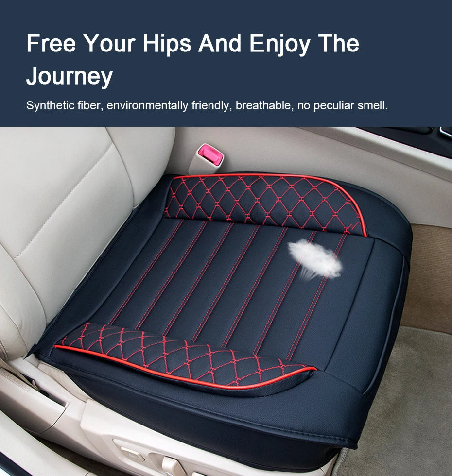SEAMETAL Full-Surrounded Car Seat Cover Premium PU Leather Auto Seat Protector Cushion Antii Scratch Chair Protection Pad Mat